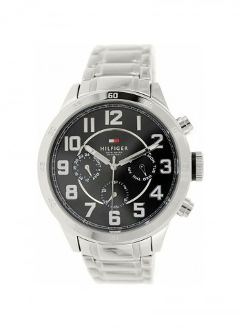 Men's Stainless Steel Analog Quartz Wrist Watch Black/Silver