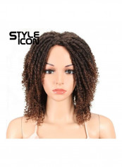 Short Curly Synthetic Wigs Black/Brown 0.8 x 0.88 x 0.9inch