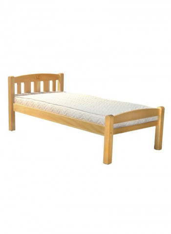 Solid Bed Without Mattress Natural Beige 90 x 200centimeter