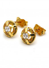 18 Karat Gold Round Center Stone Earrings reviews 18 Karat Gold Round Center Stone Earrings