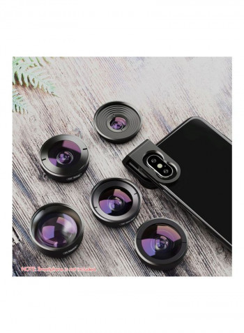 5-Piece Phone Lens Kit 22.5centimeter Purple