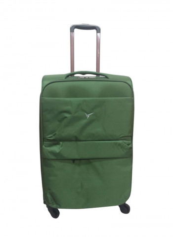Softside 4 Piece Luggage Trolley Set Green