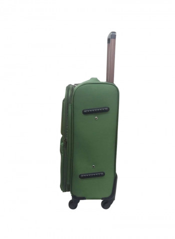 Softside 4 Piece Luggage Trolley Set Green