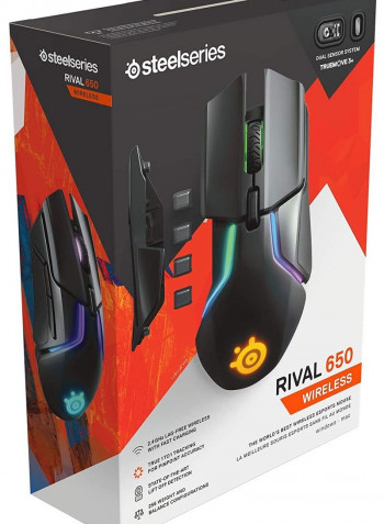 Rival 650 Wireless Dual Sensor RGB Gaming Mouse Black