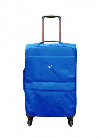 Softside 4 Piece Luggage Trolley Set Blue