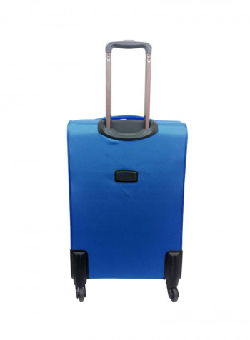 Softside 4 Piece Luggage Trolley Set Blue