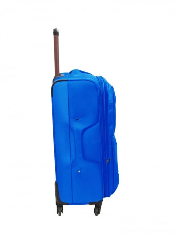 Softside 4 Piece Luggage Trolley Set Blue