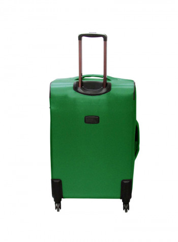 Softside 4 Piece Luggage Trolley Set Green