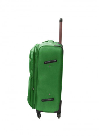 Softside 4 Piece Luggage Trolley Set Green
