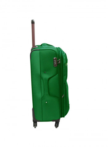 Softside 4 Piece Luggage Trolley Set Green