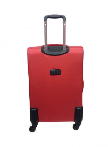 4-Piece Softside Luggage Trolley Set Red
