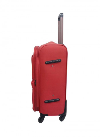 4-Piece Softside Luggage Trolley Set Red