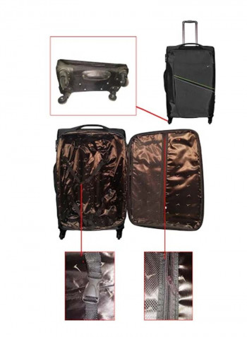 4-Piece Softside Luggage Trolley Set Red