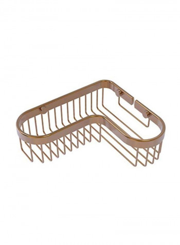 Corner Toiletry Shower Basket Gold 9.8x8.5x3inch