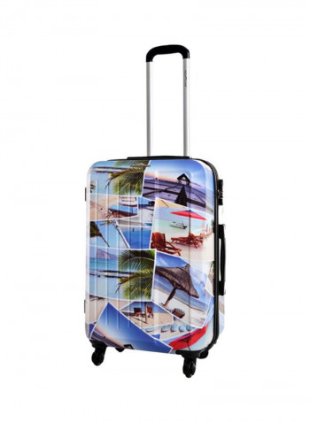 Hardside 3 Piece Luggage Trolley Set Multicolour