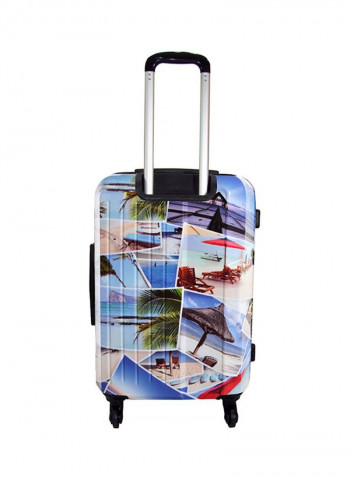 Hardside 3 Piece Luggage Trolley Set Multicolour