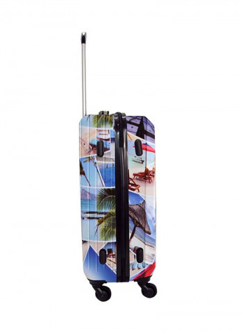 Hardside 3 Piece Luggage Trolley Set Multicolour