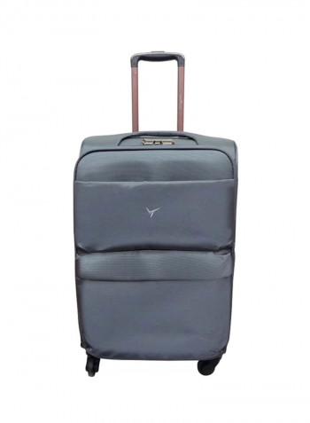 Softside 4 Piece Luggage Trolley Set Grey