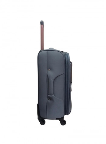 Softside 4 Piece Luggage Trolley Set Grey