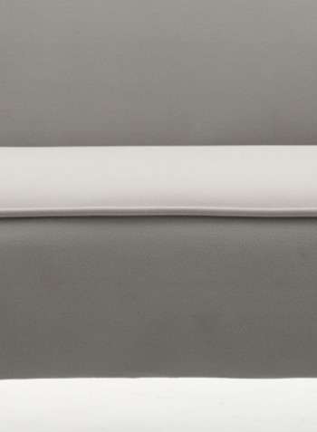 Single Seater Velvet Fabric Arm Chair Light Grey