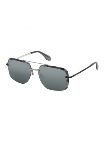 Men's UV Protected Rectangular Sunglasses - Lens Size: 62 mm