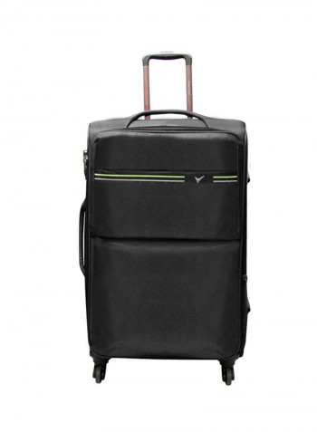 Softside 4 Piece Luggage Trolley Set Black