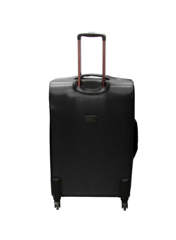 Softside 4 Piece Luggage Trolley Set Black