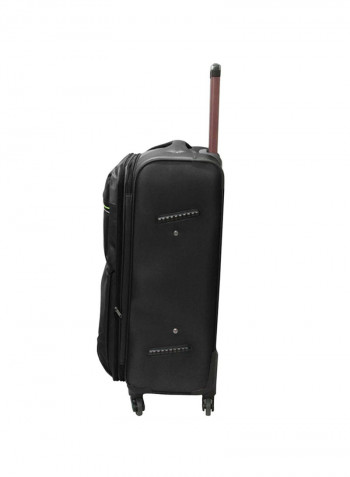 Softside 4 Piece Luggage Trolley Set Black