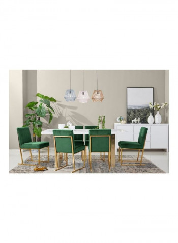 Andes Dining Chair Green/Gold