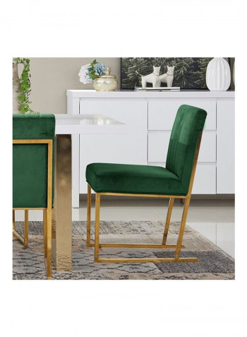Andes Dining Chair Green/Gold