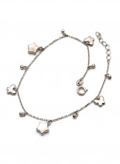 18k Gold 3D Seed Star Butterfly Dangler Adjustable Size Bracelet