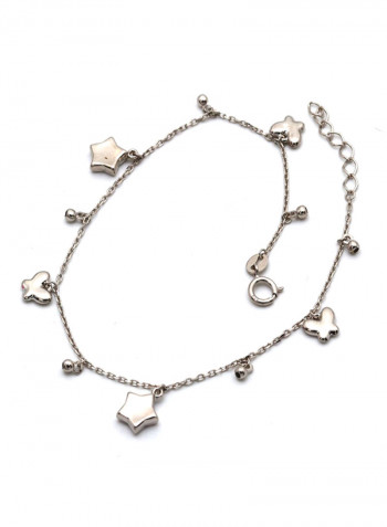 18k Gold 3D Seed Star Butterfly Dangler Adjustable Size Bracelet