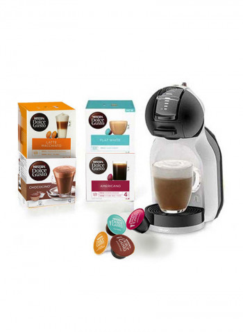 Nescafé Dolce Gusto Mini Me Single Serve Capsule Coffee Machine Starter Kit, Including coffee capsules 0.8 l 1460 W EDG155.BG black/grey