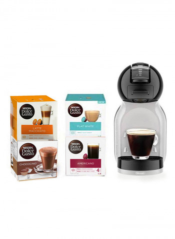 Nescafé Dolce Gusto Mini Me Single Serve Capsule Coffee Machine Starter Kit, Including coffee capsules 0.8 l 1460 W EDG155.BG black/grey