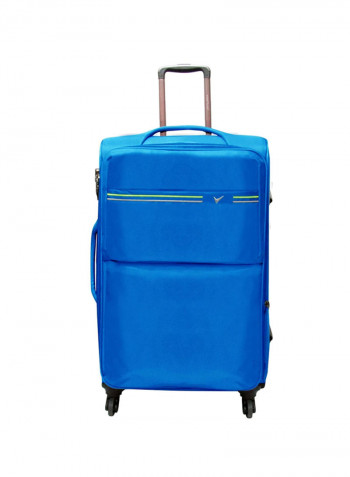 Softside 4 Piece Luggage Trolley Set Blue