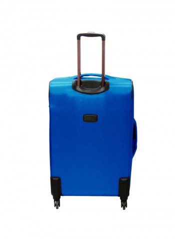 Softside 4 Piece Luggage Trolley Set Blue