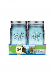 4-Piece Collection Elite Colour Series Wide Mouth Canning Jars Blue/Silver 7.8x7.5x6.7inch reviews 4-Piece Collection Elite Colour Series Wide Mouth Canning Jars Blue/Silver 7.8x7.5x6.7inch