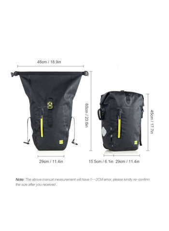 Waterproof Bicycle Rear Rack Pannier Bag 25L