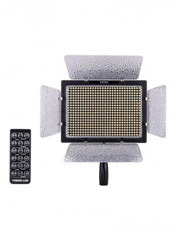 600-Piece LED Photography Light Black/Silver