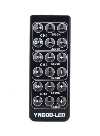 600-Piece LED Photography Light Black/Silver