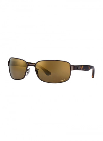 Men's Rectangular Sunglasses - Lens Size: 65 mm
