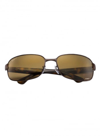 Men's Rectangular Sunglasses - Lens Size: 65 mm