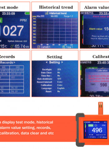 Portable Carbon Dioxide Detector With Storage Case multicolour 26 x 8 x 12cm