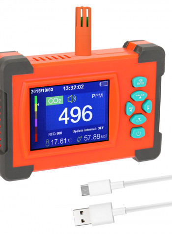 Portable Carbon Dioxide Detector With Storage Case multicolour 26 x 8 x 12cm