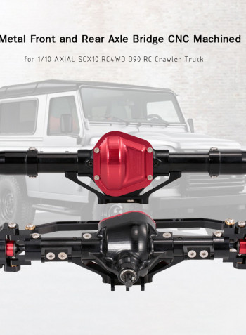 1/10 RC Crawler Metal Front And Rear Axle Bridge CNC Machined For AXIAL SCX10 RC4WD D90 Truck 23.3 X 7.2 X 11.4cm
