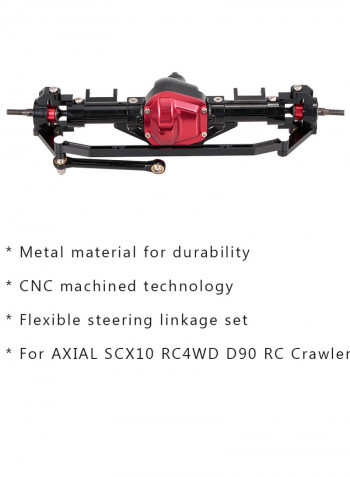 1/10 RC Crawler Metal Front And Rear Axle Bridge CNC Machined For AXIAL SCX10 RC4WD D90 Truck 23.3 X 7.2 X 11.4cm