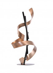 Straight Line And Ribbon Modern Sculpture Gold 2100g