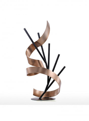 Straight Line And Ribbon Modern Sculpture Gold 2100g