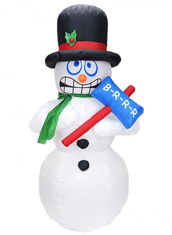 Decorative Inflatable LED Shivering Snowman Multicolour