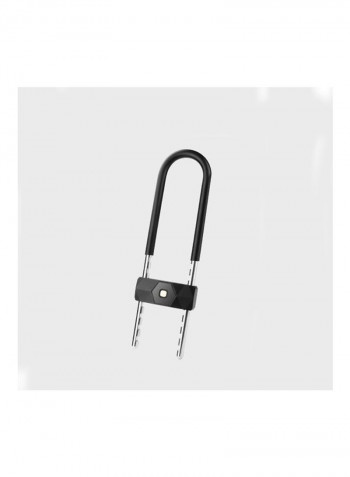 U-Shaped Smart Fingerprint Glass Door Lock Black/Silver